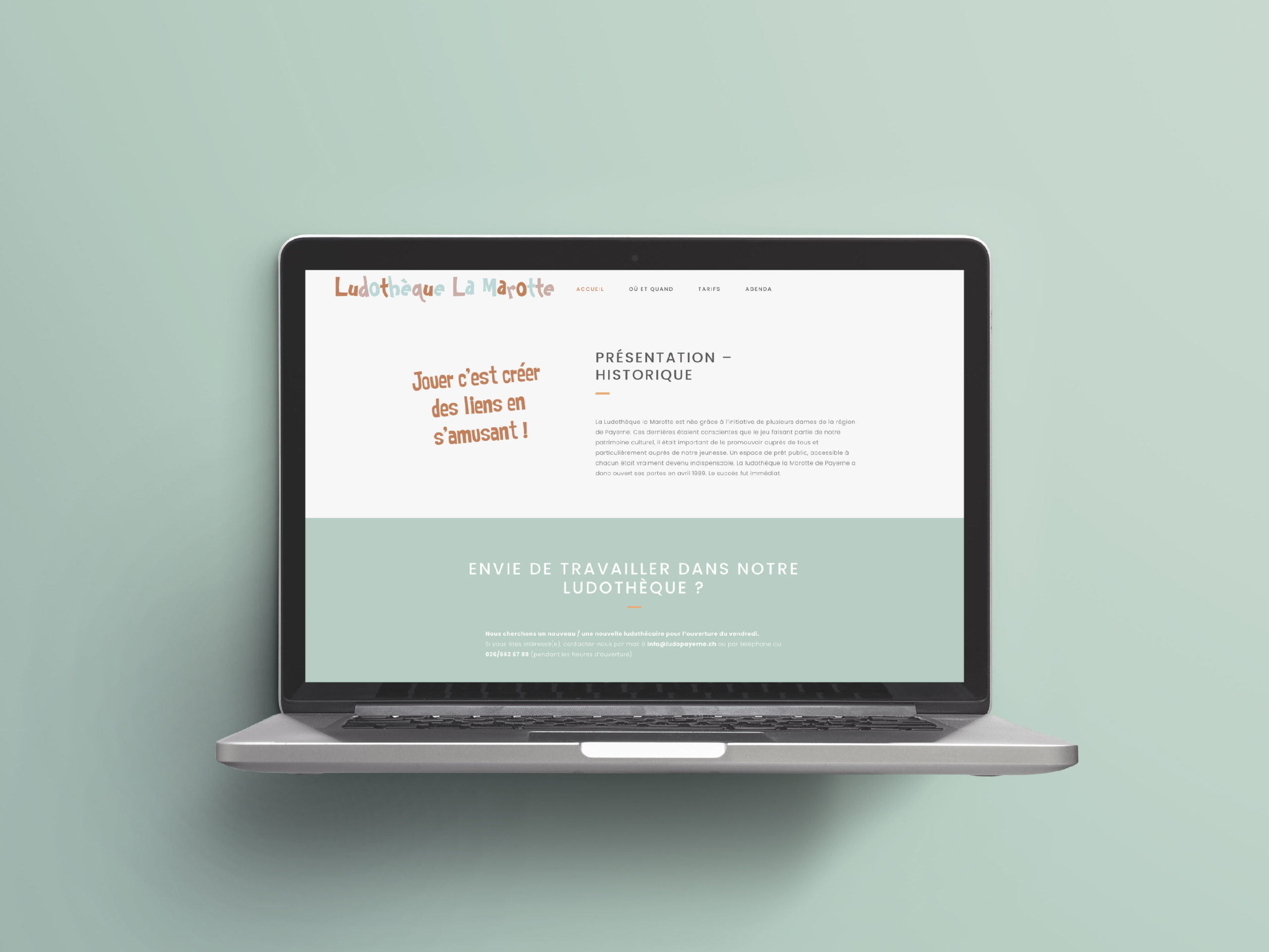 Ludothèque la Marotte - site internet 1